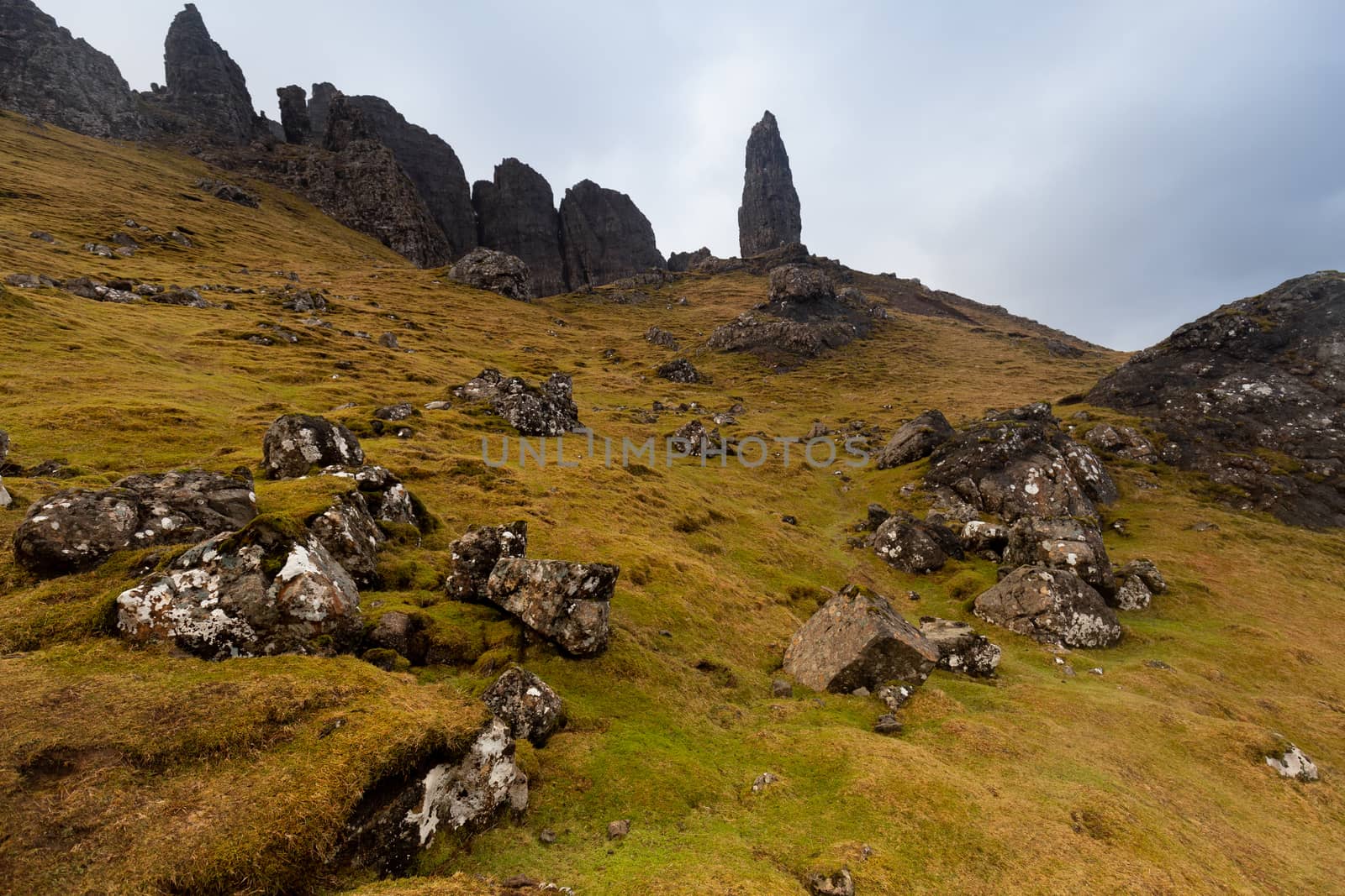 Path to the Old man of Storr Pinnacle Rock Isle of Skye Scotland by mlechanteur