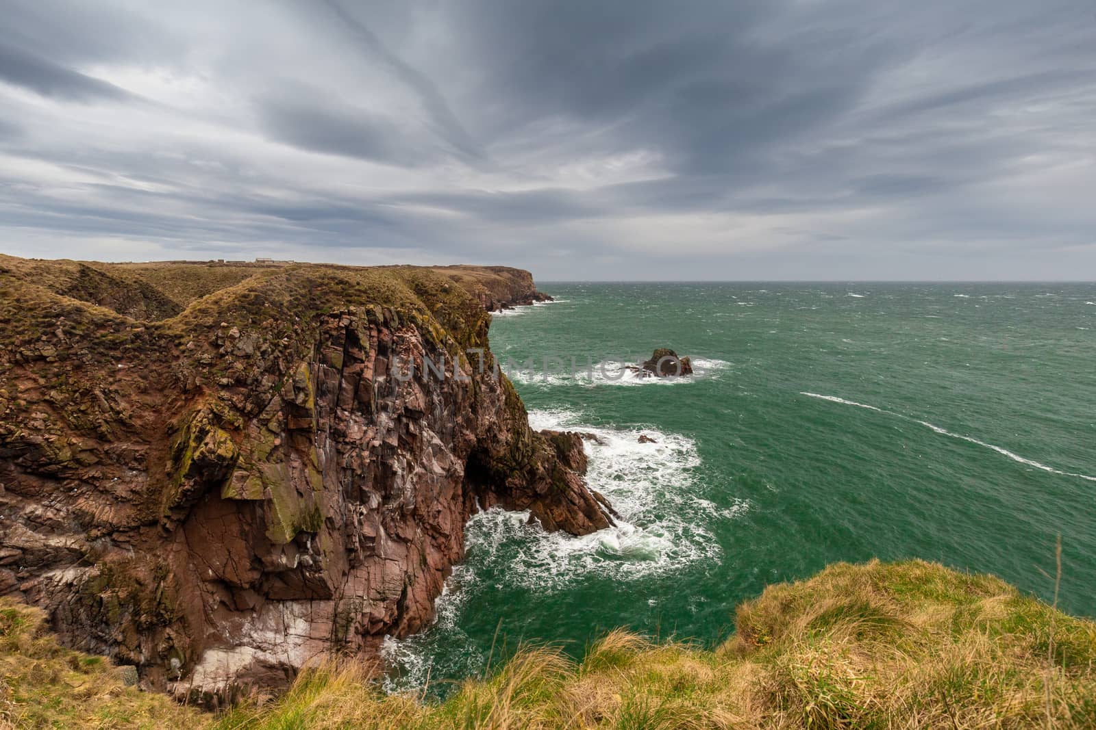 Rough scottish north east coast long exposure extreme clouds sky long exposure hdr