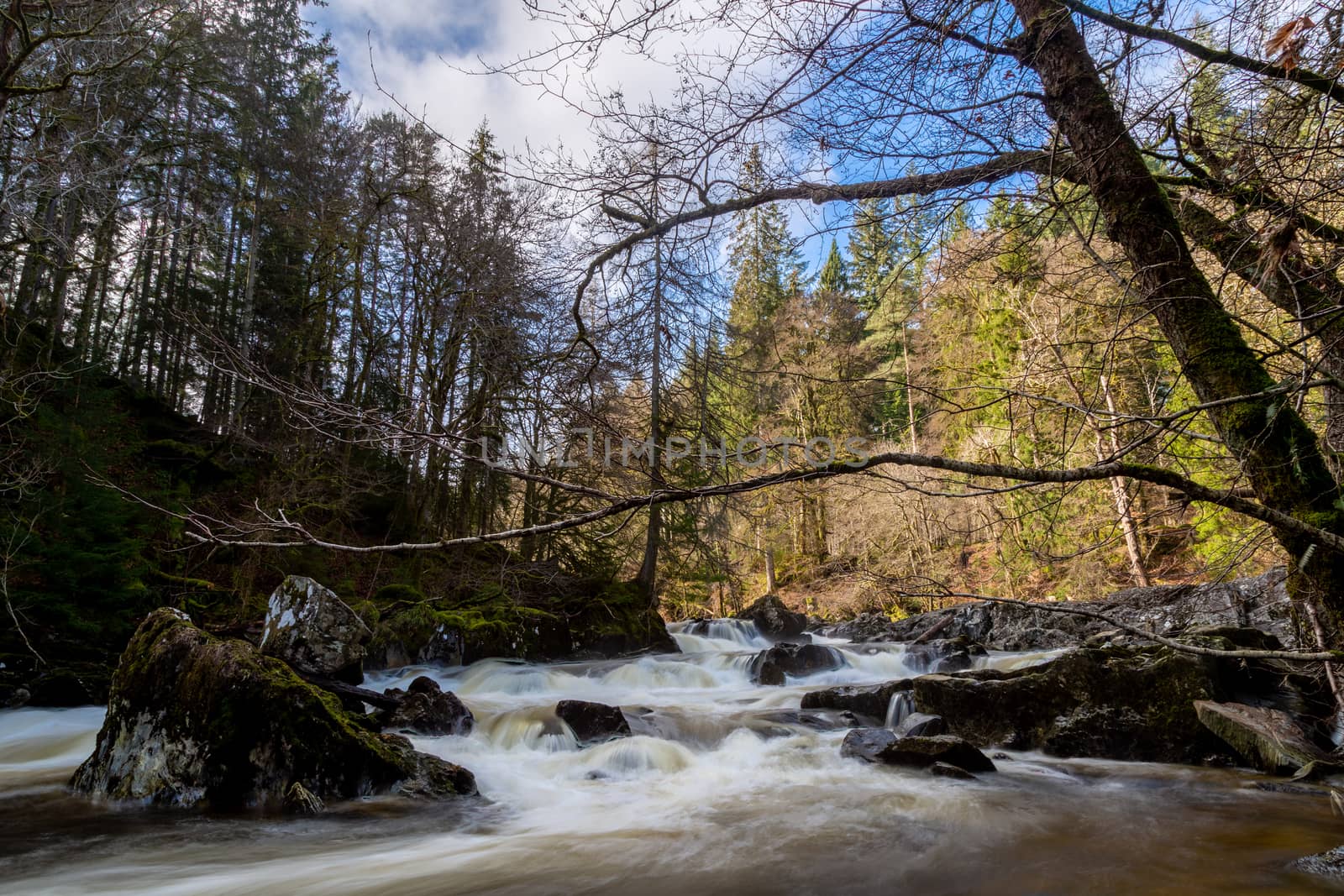 Black Linn falls scottish highlands long exposure