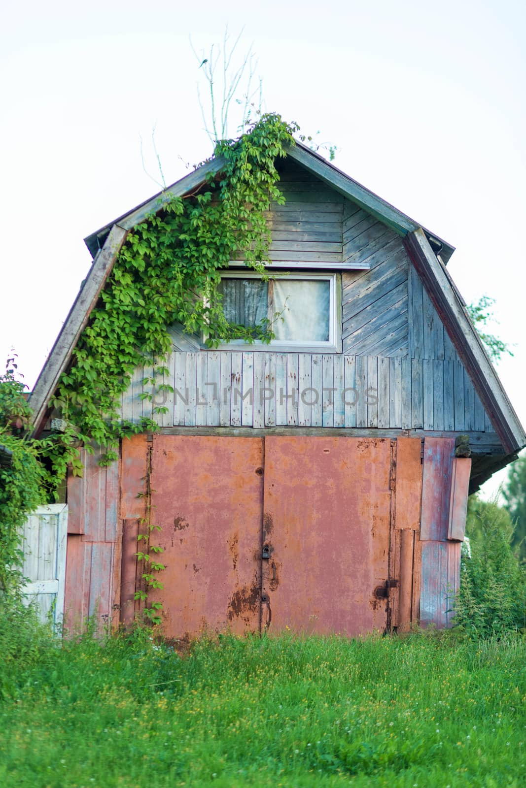 Destroyed abandoned house standing in the russian village by galinasharapova