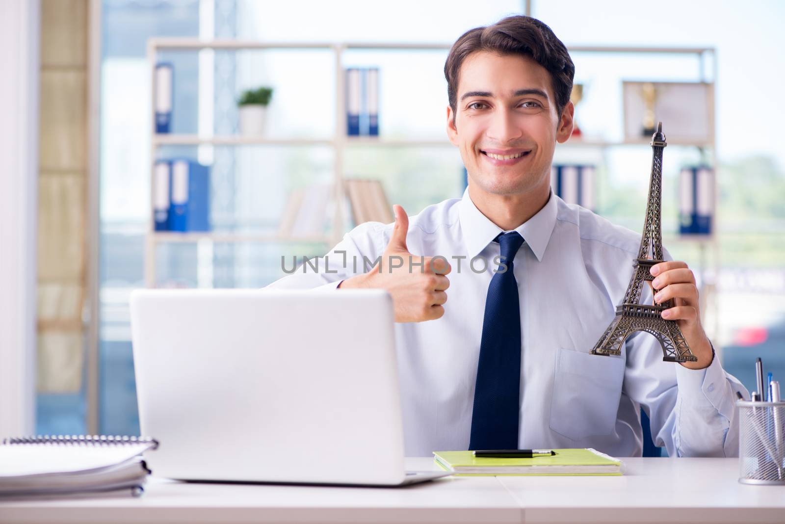 Sales agent working in travel agency