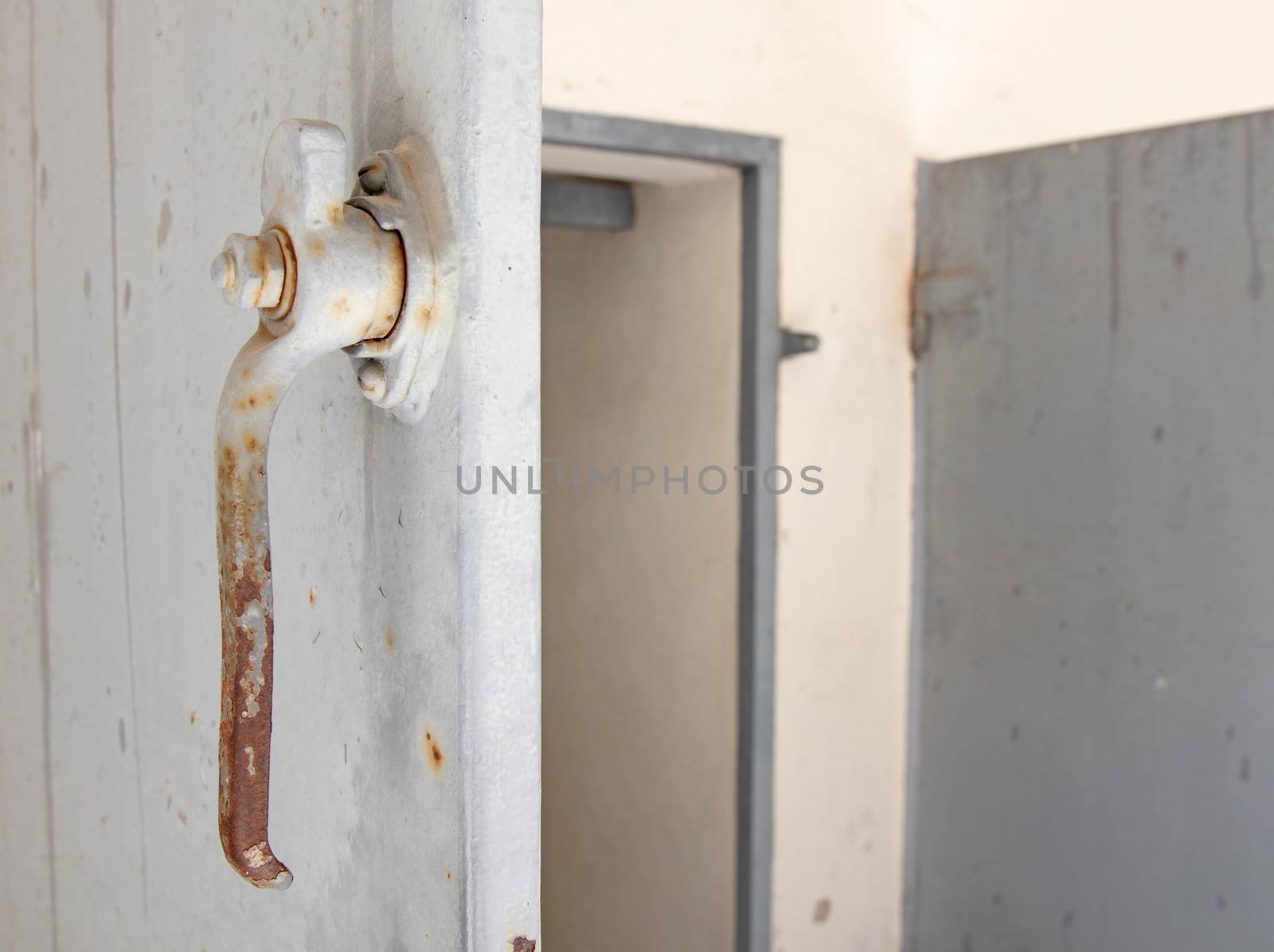 Dachau, Germany - July 13, 2020: Desinfection rooms for clothing by michaklootwijk