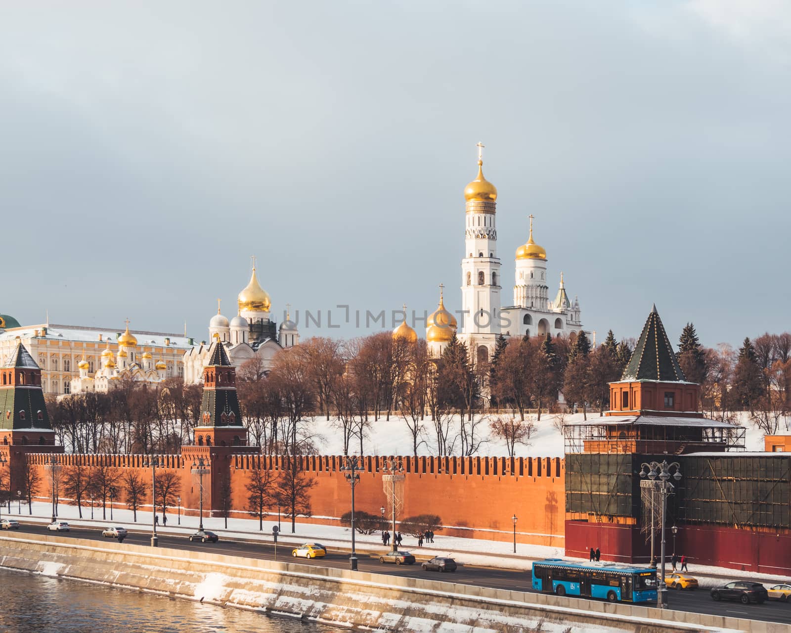 Ivan the Great Bell Tower, church tower inside the Moscow Kremli by aksenovko