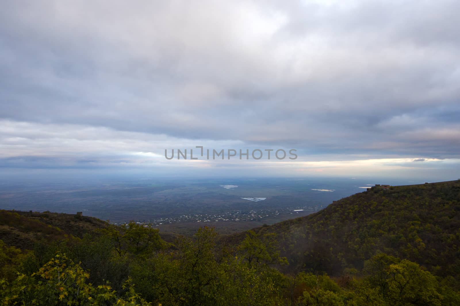 Sighnaghi village landscape and city view in Kakheti, Georgia by Taidundua