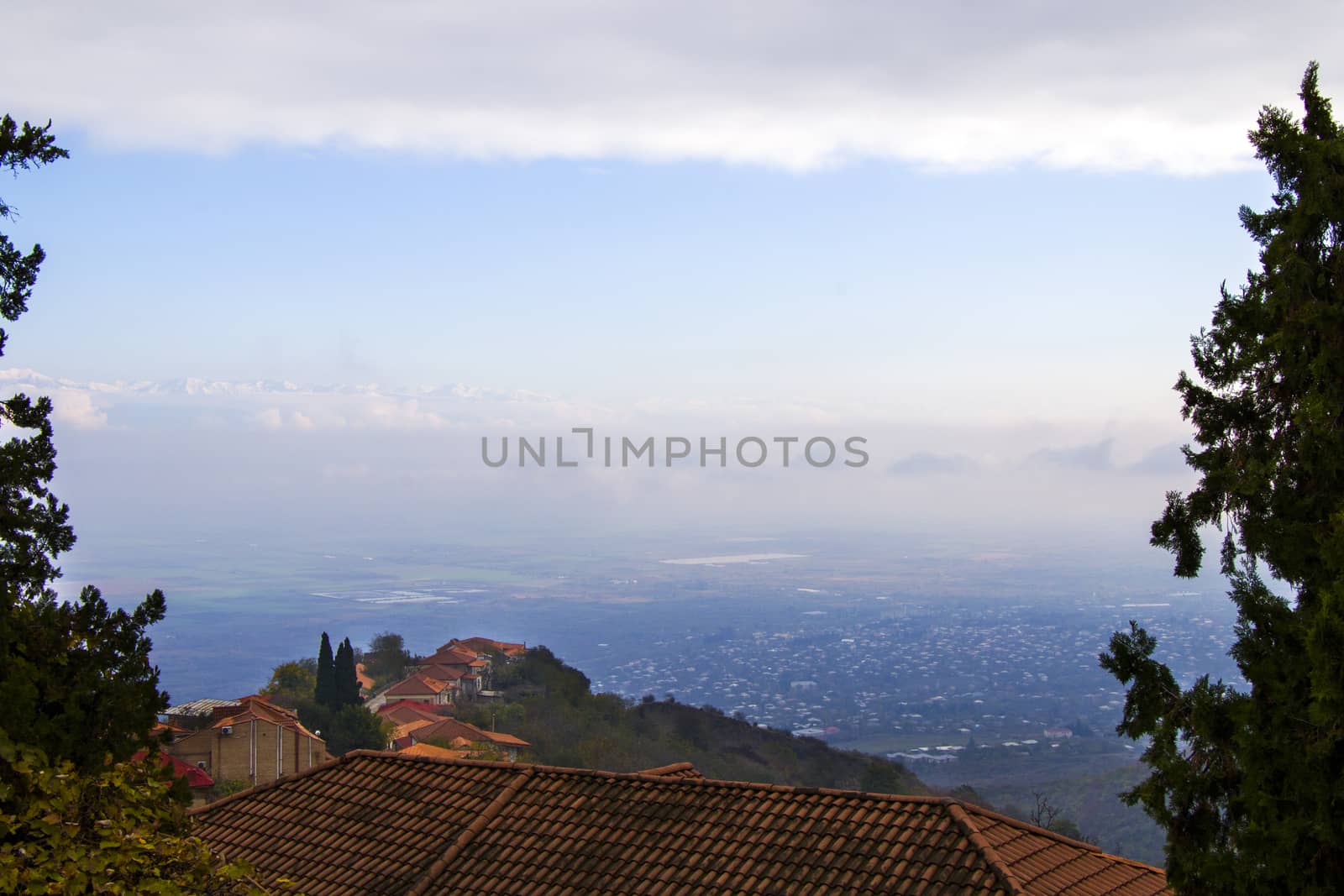 Sighnaghi village landscape and city view in Kakheti, Georgia by Taidundua