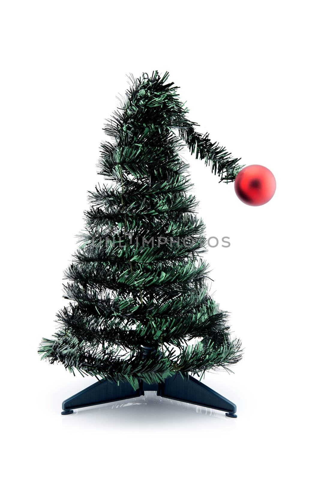 Beautiful decoration Christmas tree isolated on white background by nnudoo