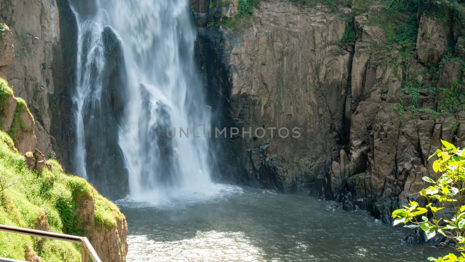 Picture of the waterfall from the middle of the forest At Khao Yai National Park, Thailand, a World Heritage Site