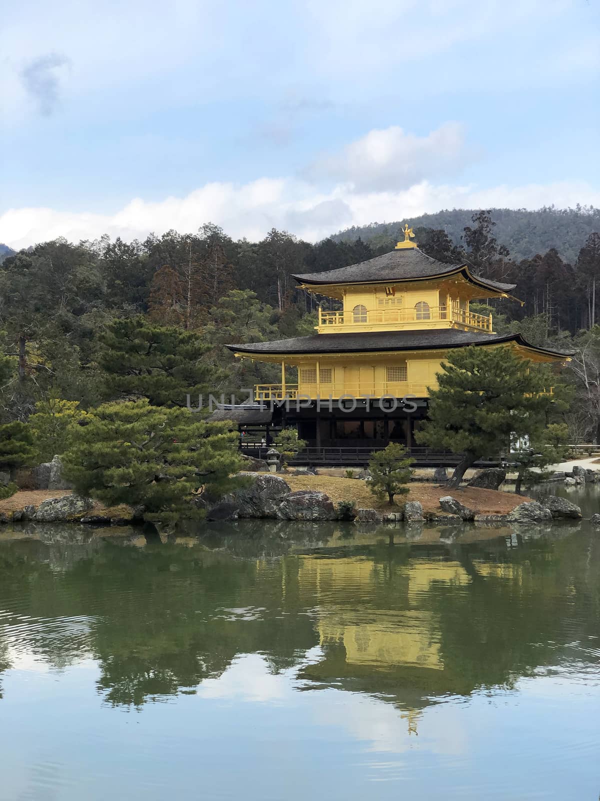 inkaku-ji, the Golden Pavilion,  temple in Kyoto, Japn by Surasak