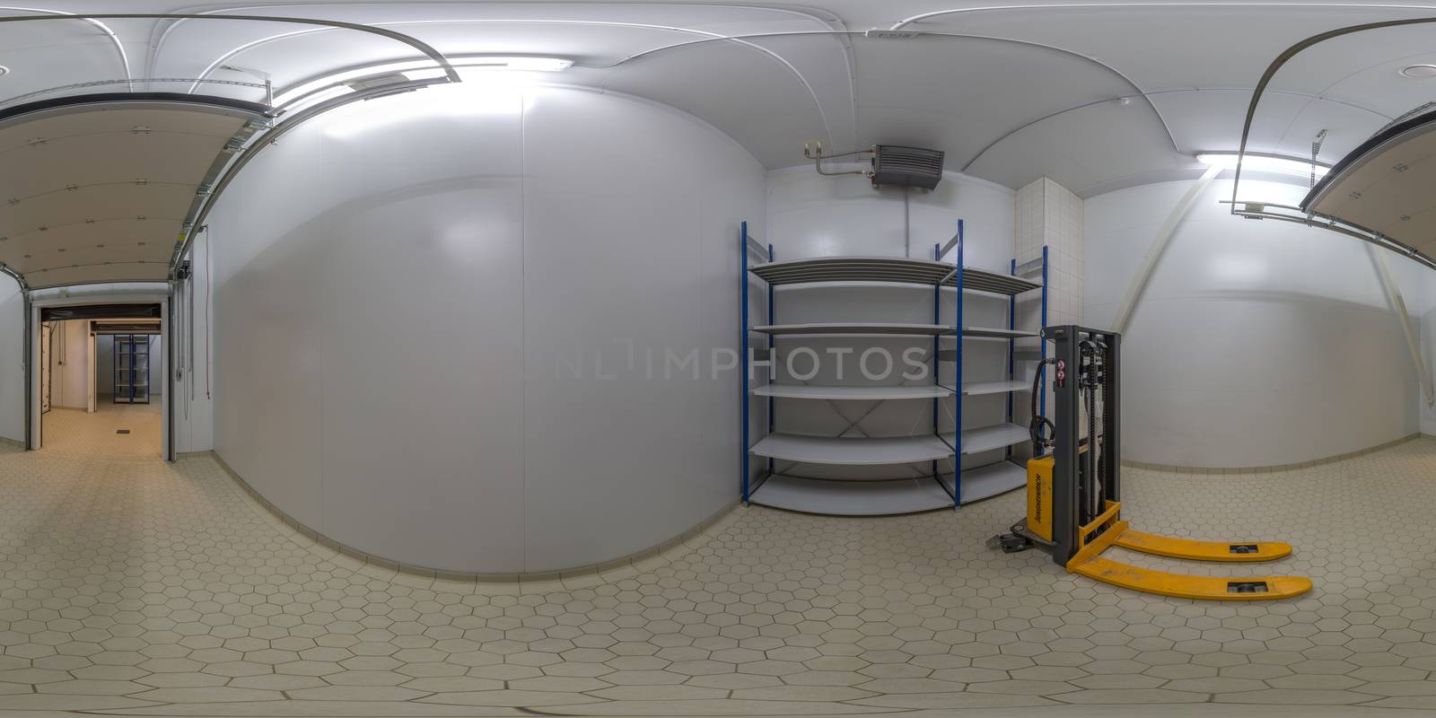 TULA, RUSSIA - FEBRUARY 11, 2013: Inside of food factory laboratory spherical panorama in equirectangular projection. by z1b