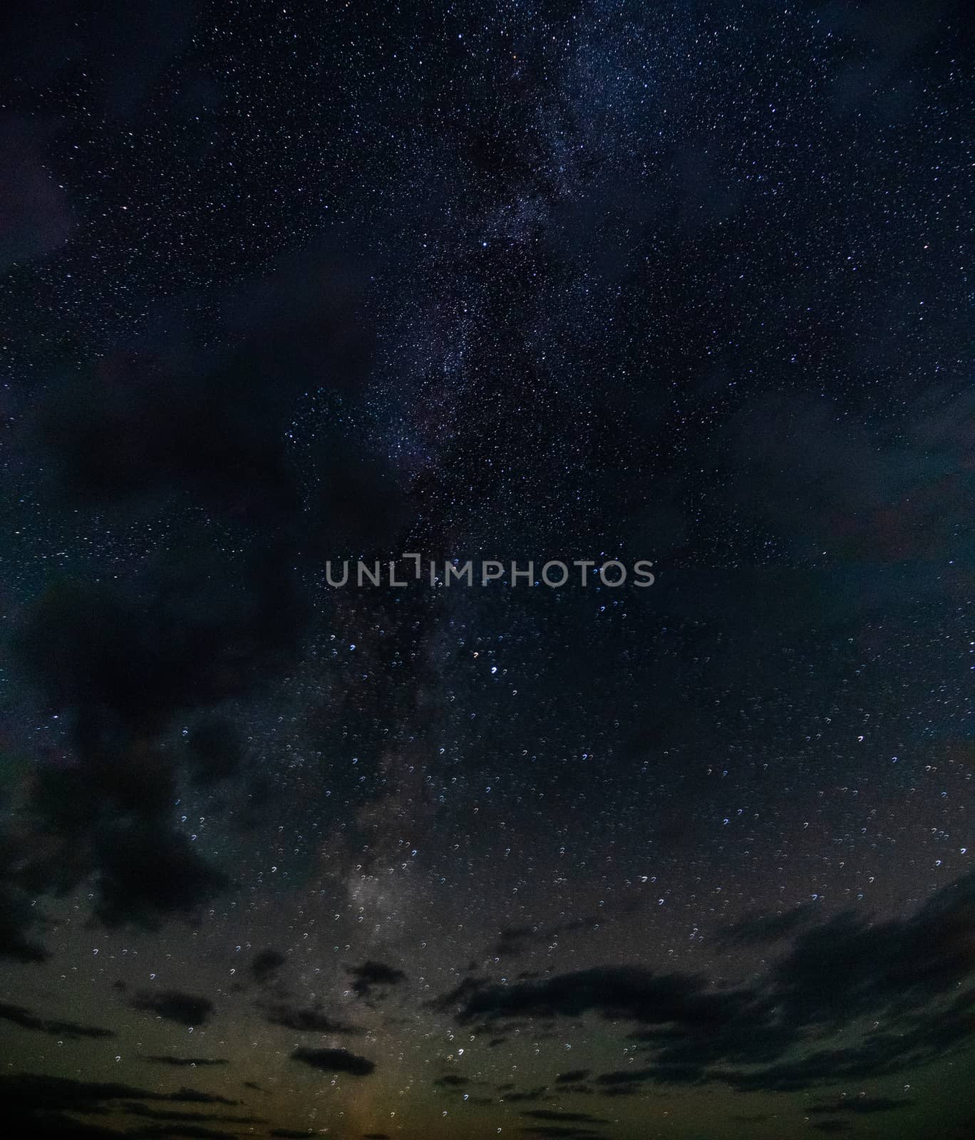 The starry sky above the Altai mountains. Beautiful night sky over the Altai mountains.