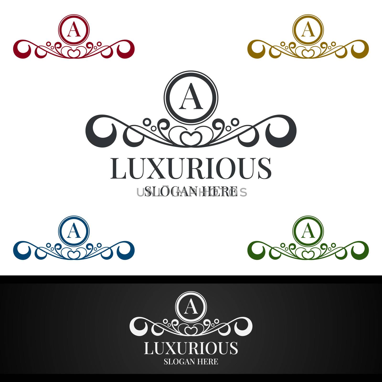 Luxurious Royal Logo for Jewelry, Wedding, Hotel or Fashion by denayuneyi