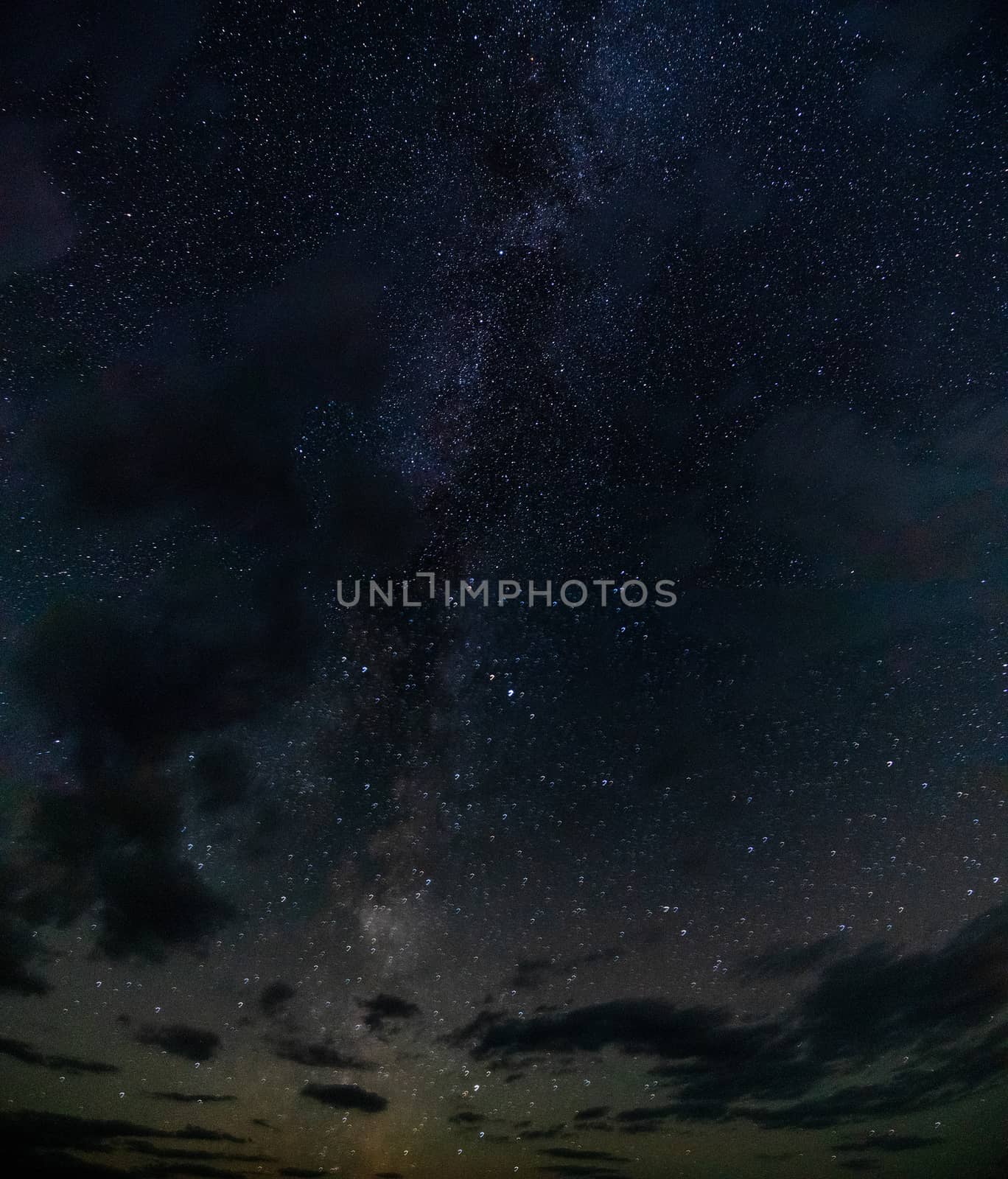 The starry sky above the Altai mountains. Beautiful night sky over the Altai mountains.
