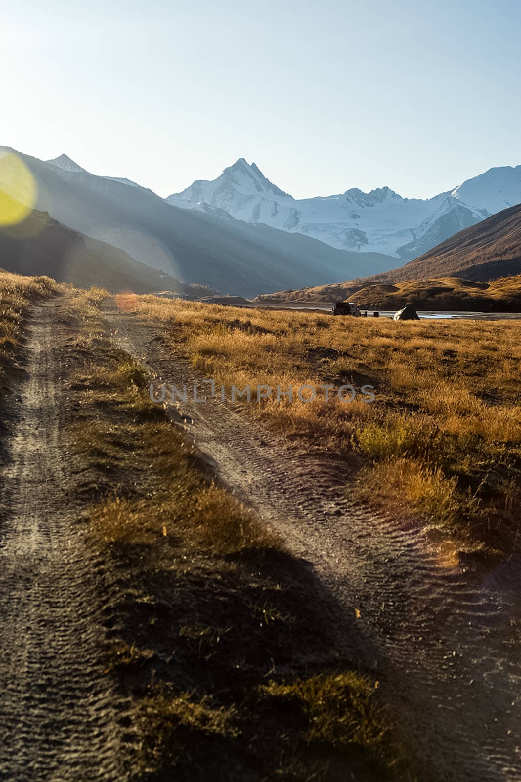 Sunset in the Altai Mountains. Nature Altai Landscape of Nature by DePo