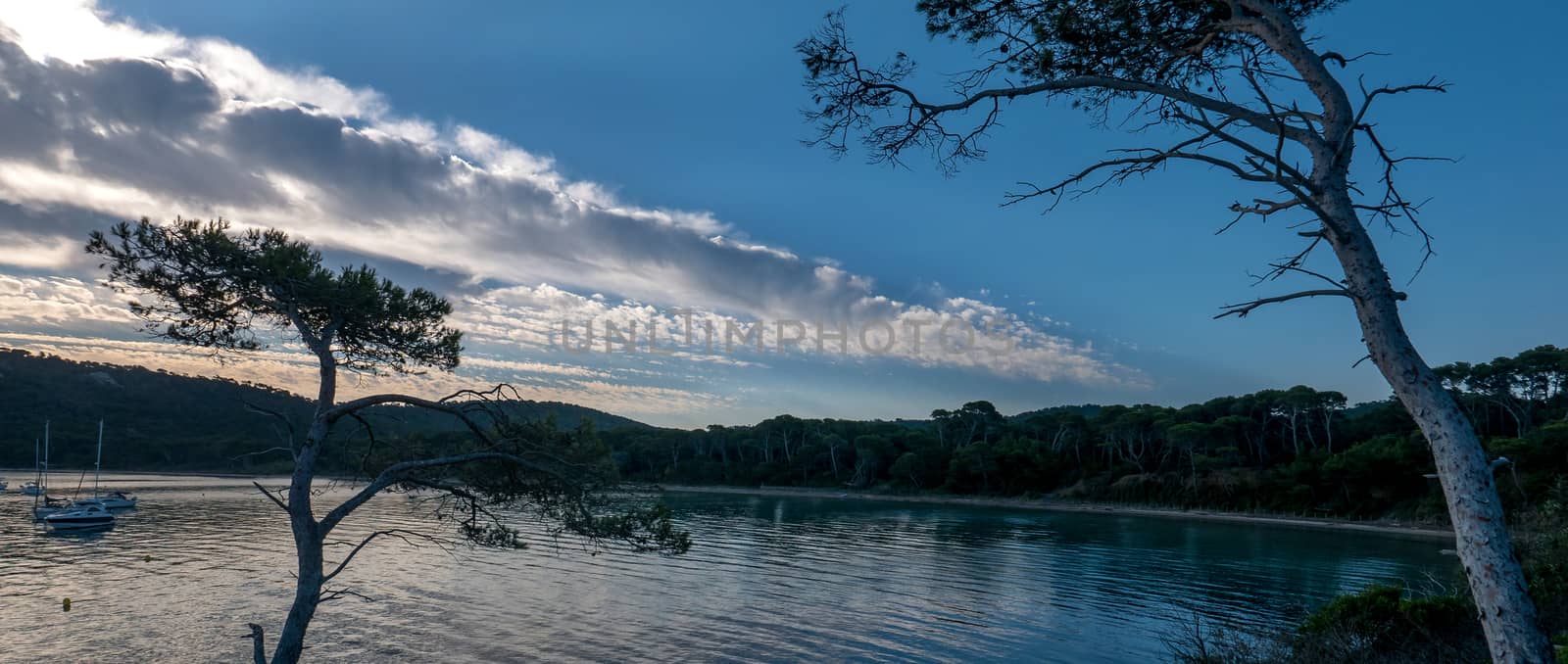 Discovery of the island of Porquerolles in summer. Deserted beac by shovag