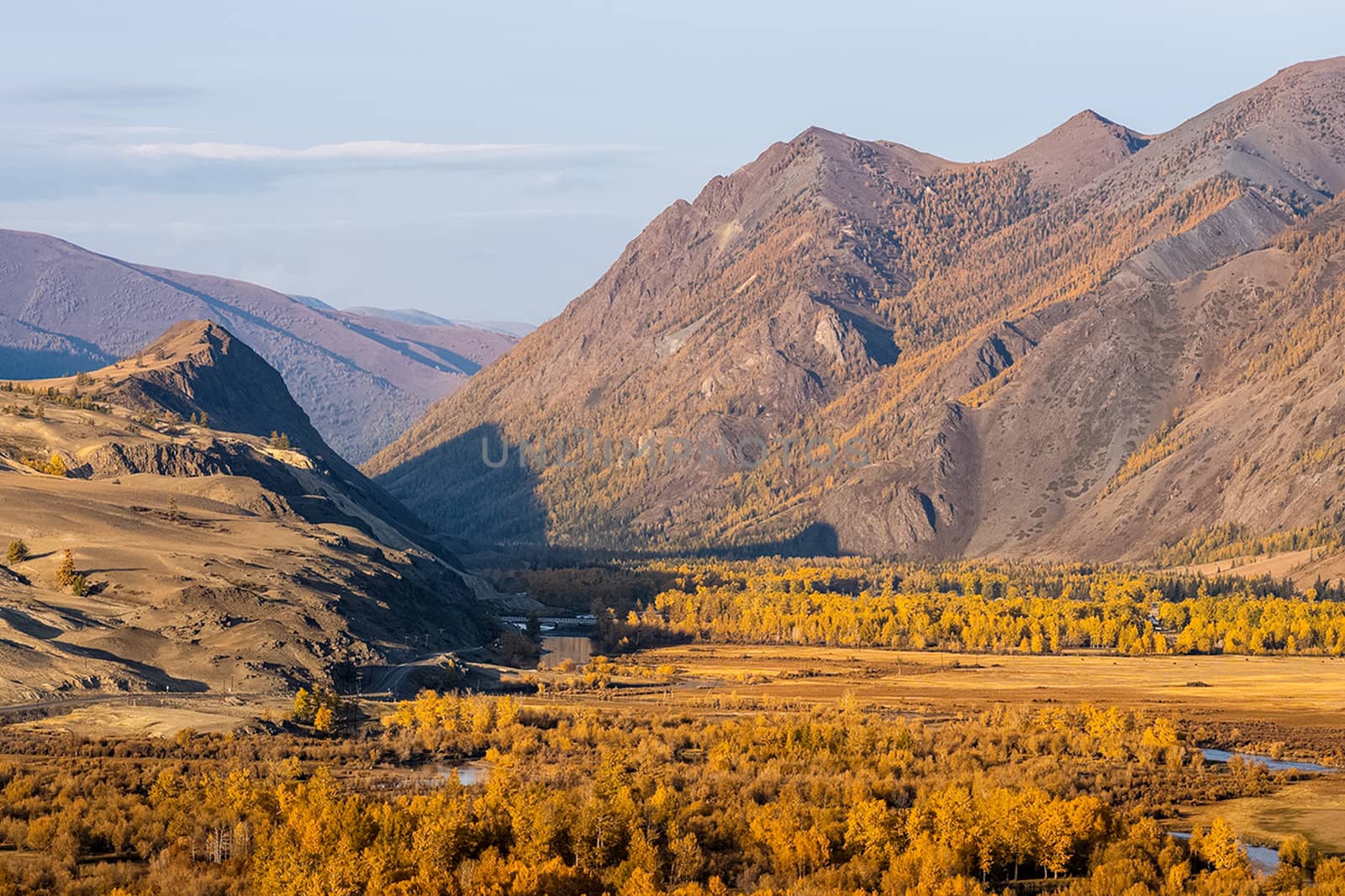 The altai mountains. The landscape of nature on the Altai mountains and in the gorges between the mountains.