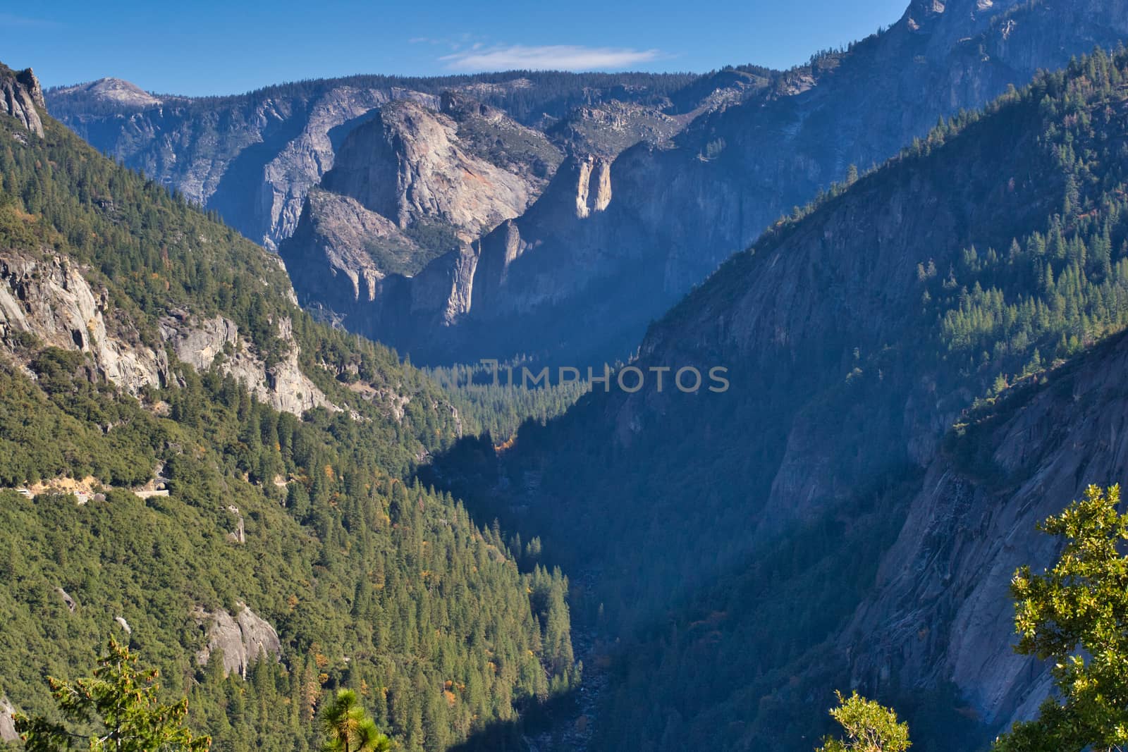 View at the valley in Yosemite National Park, California at Tiogo pass by kb79