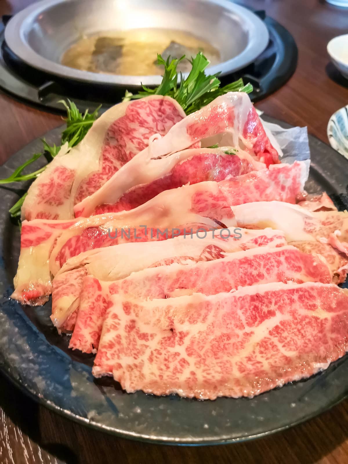 Okinawa style local beef dish in Naha, Japan
