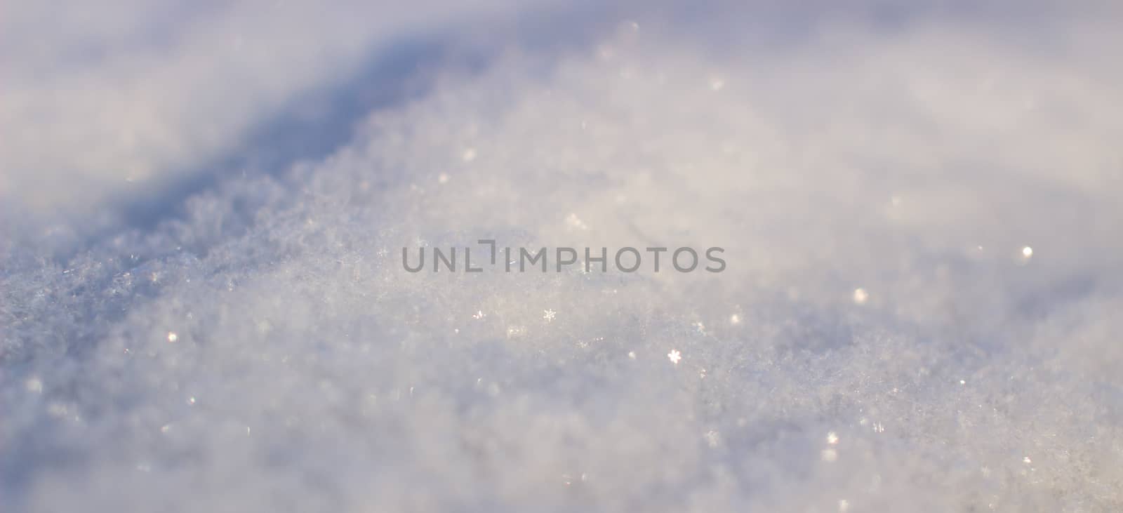 Clean, white snow close up. Winter background. by AnatoliiFoto