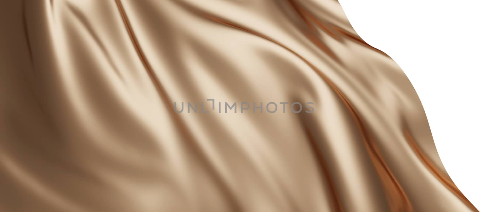 Luxury brown cloth isolated on white background 3d render by Myimagine