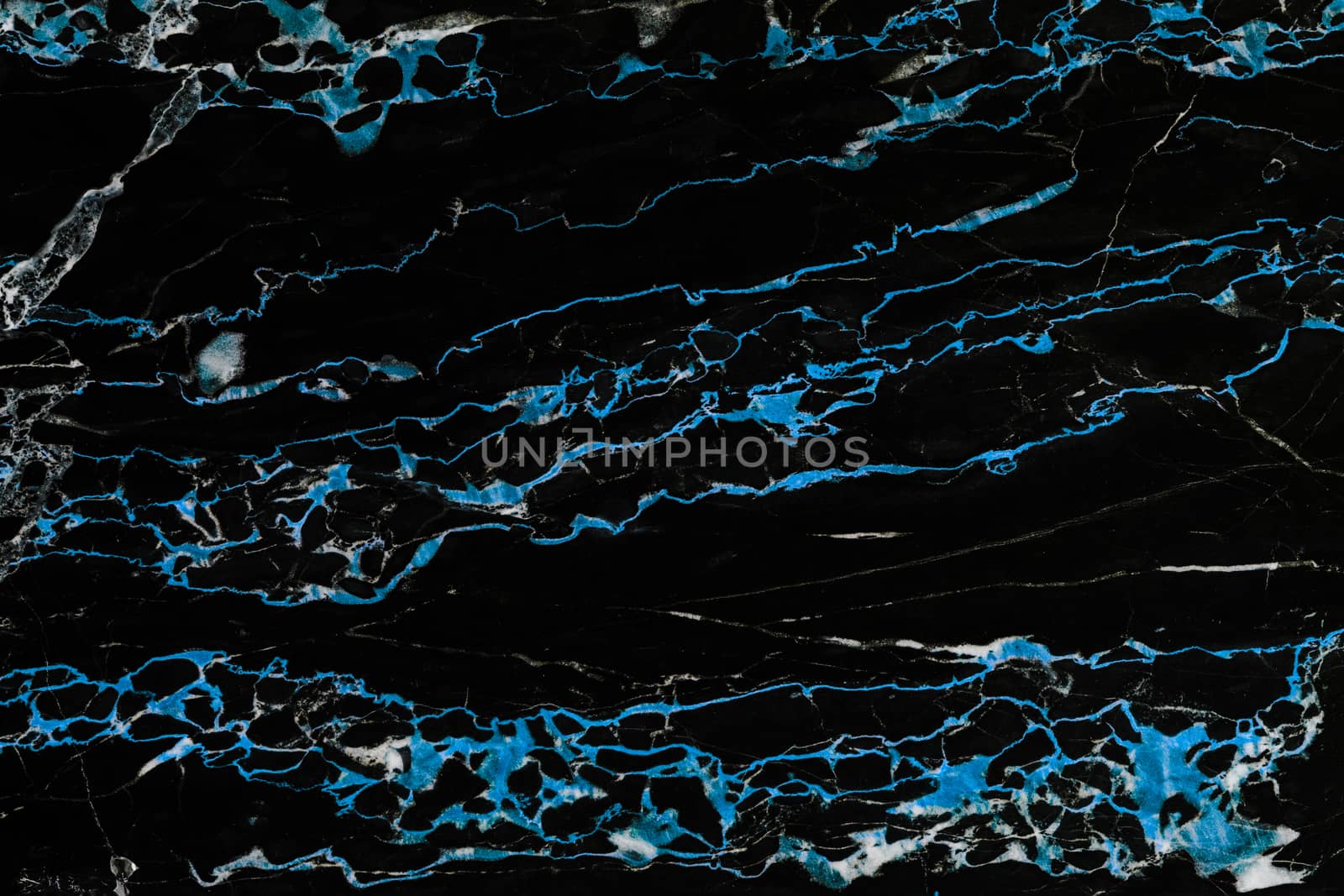 Black and blue natural marble flat surface close-up texture