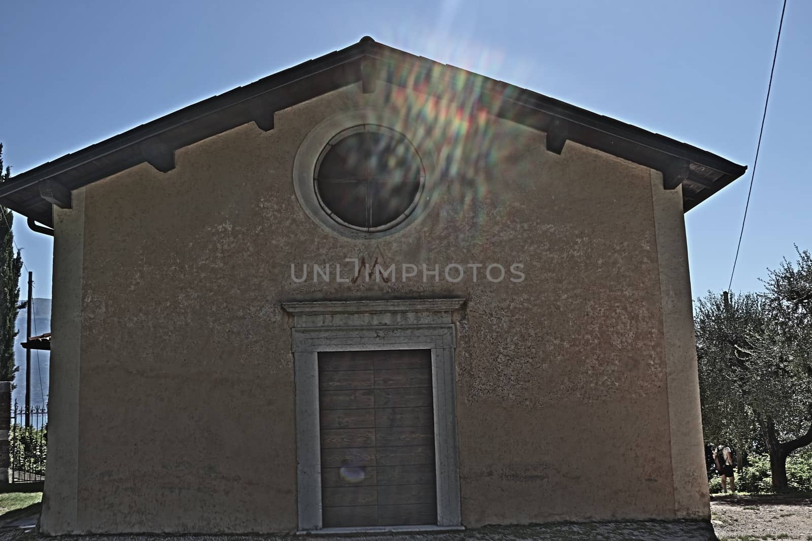 ancient sanctuary of Supina, catholic church building in Toscolano, Brescia, Italy