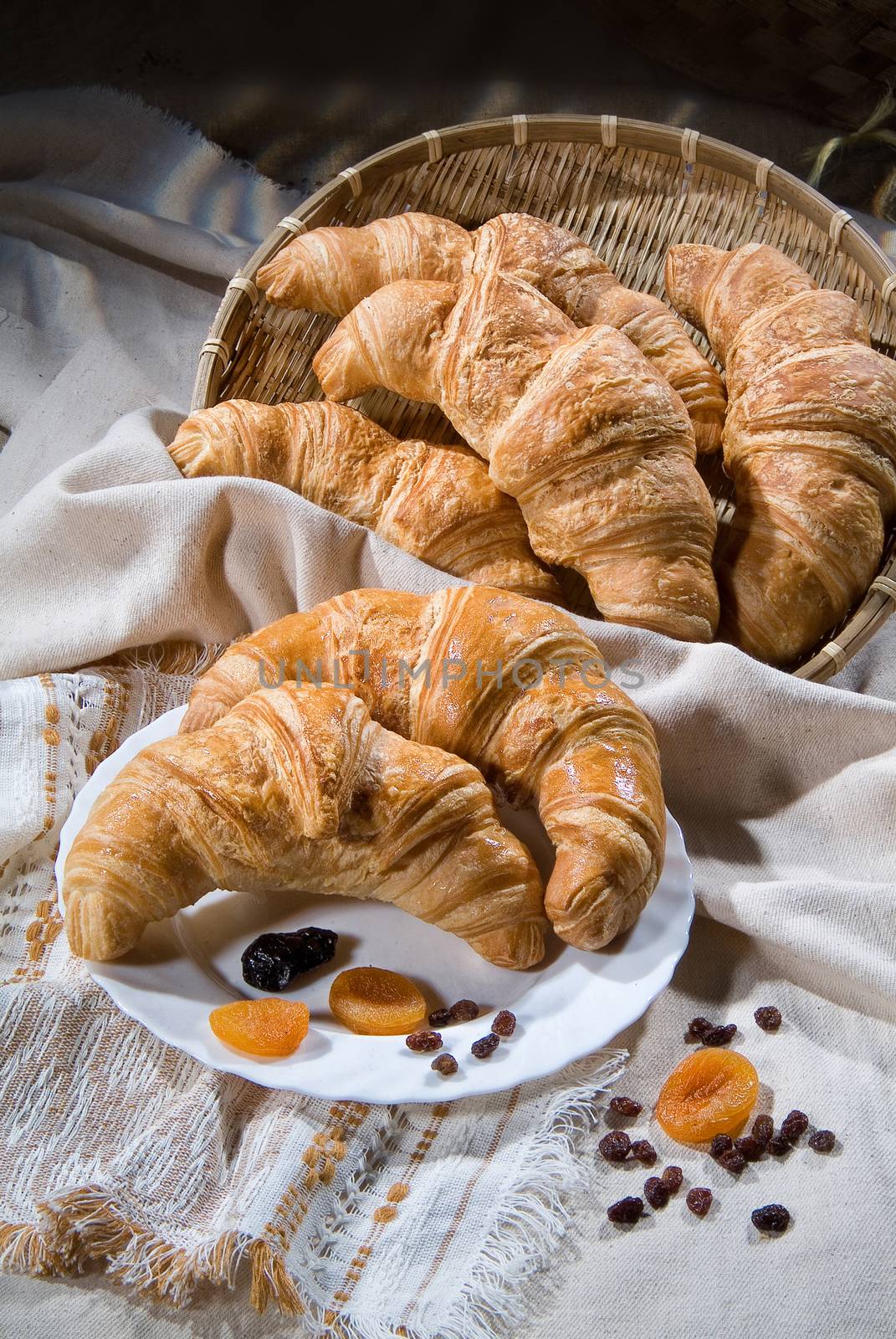 Different kinds of bread and pastry