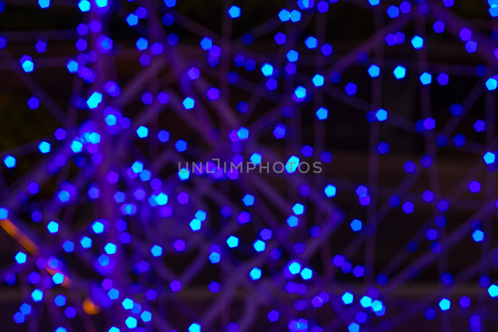 Blur - abstract bokeh circle string lights for background wallpaper