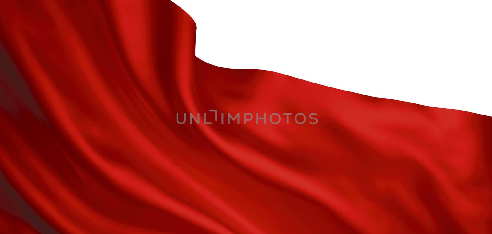 Red fabric isolated on white background 3d render by Myimagine