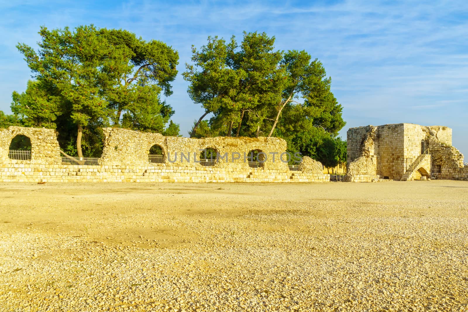 View of the Antipatris Fort (Binar Bashi), in Yarkon (Tel Afek) National Park, central Israel