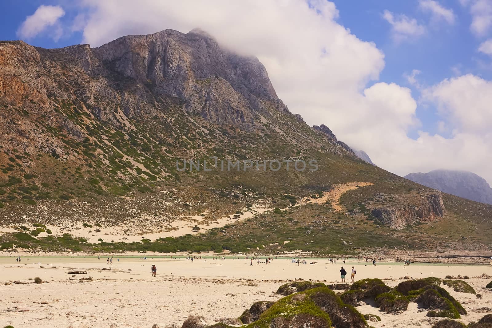 CRETE ISLAND, GREECE - JUNE 4, 2019: Beautiful seaview at the Gramvousa island.