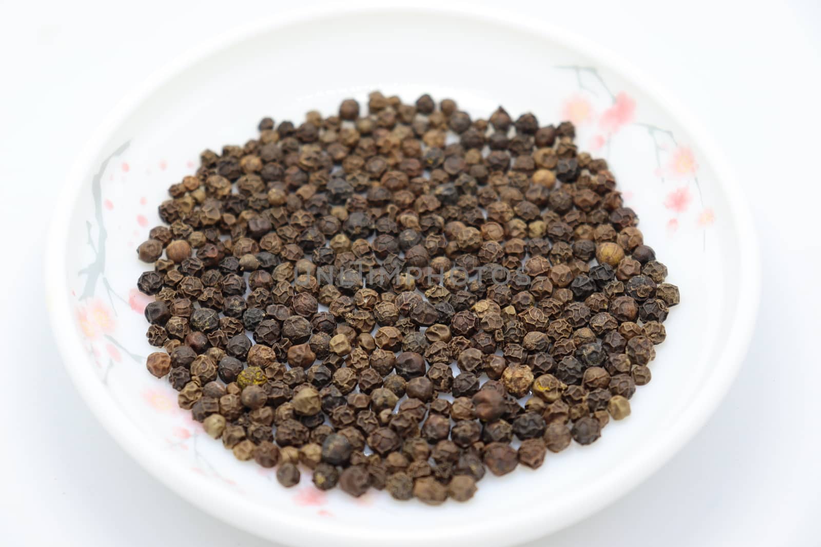 healthy and spicy black pepper stock on bowl