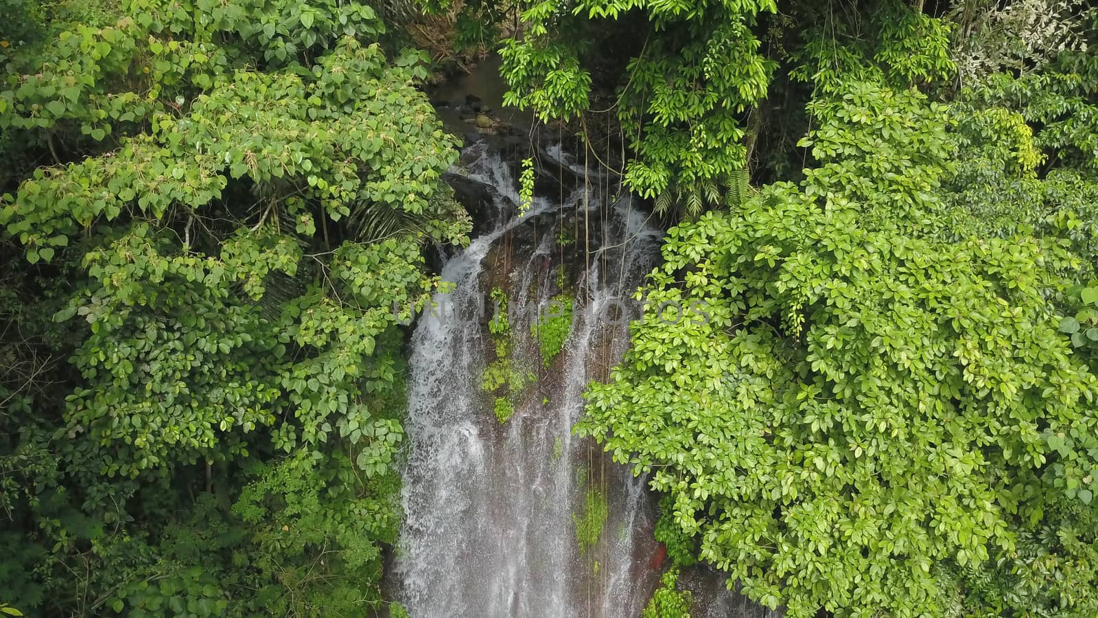 Drone View of Labuhan Kebo Waterfall located in Munduk, Bali by Sanatana2008