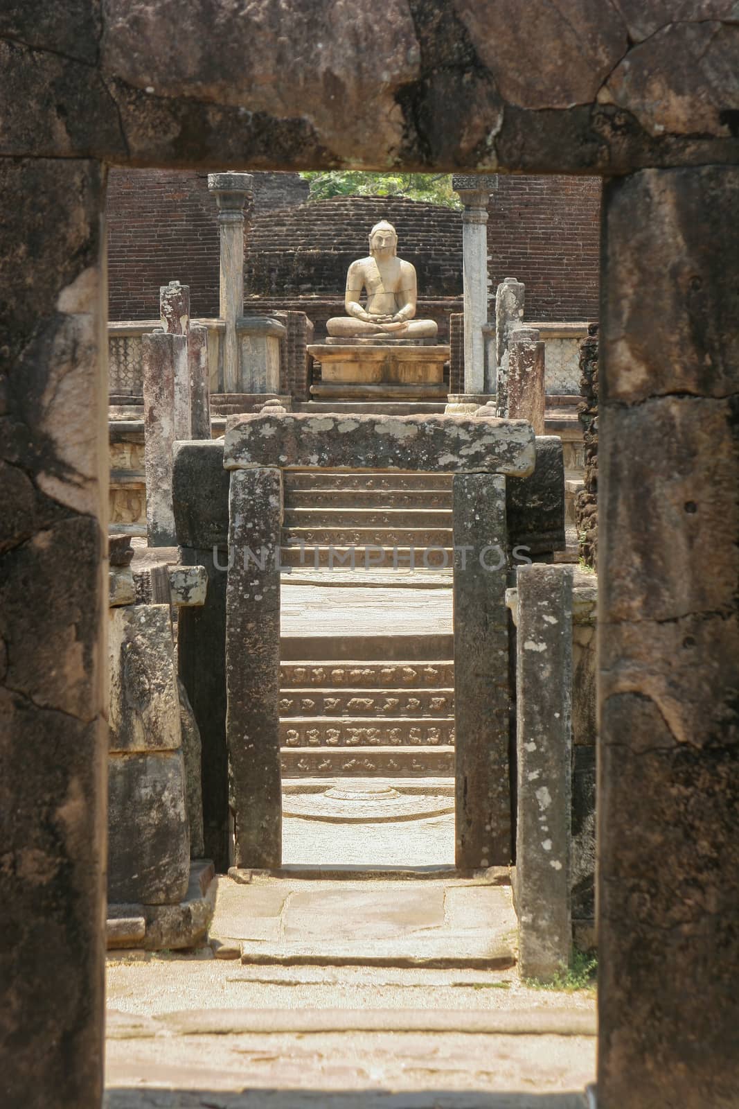 Polonnaruwa Sri Lanka Ancient ruins Statues of Buddha standing laying sitting by kgboxford