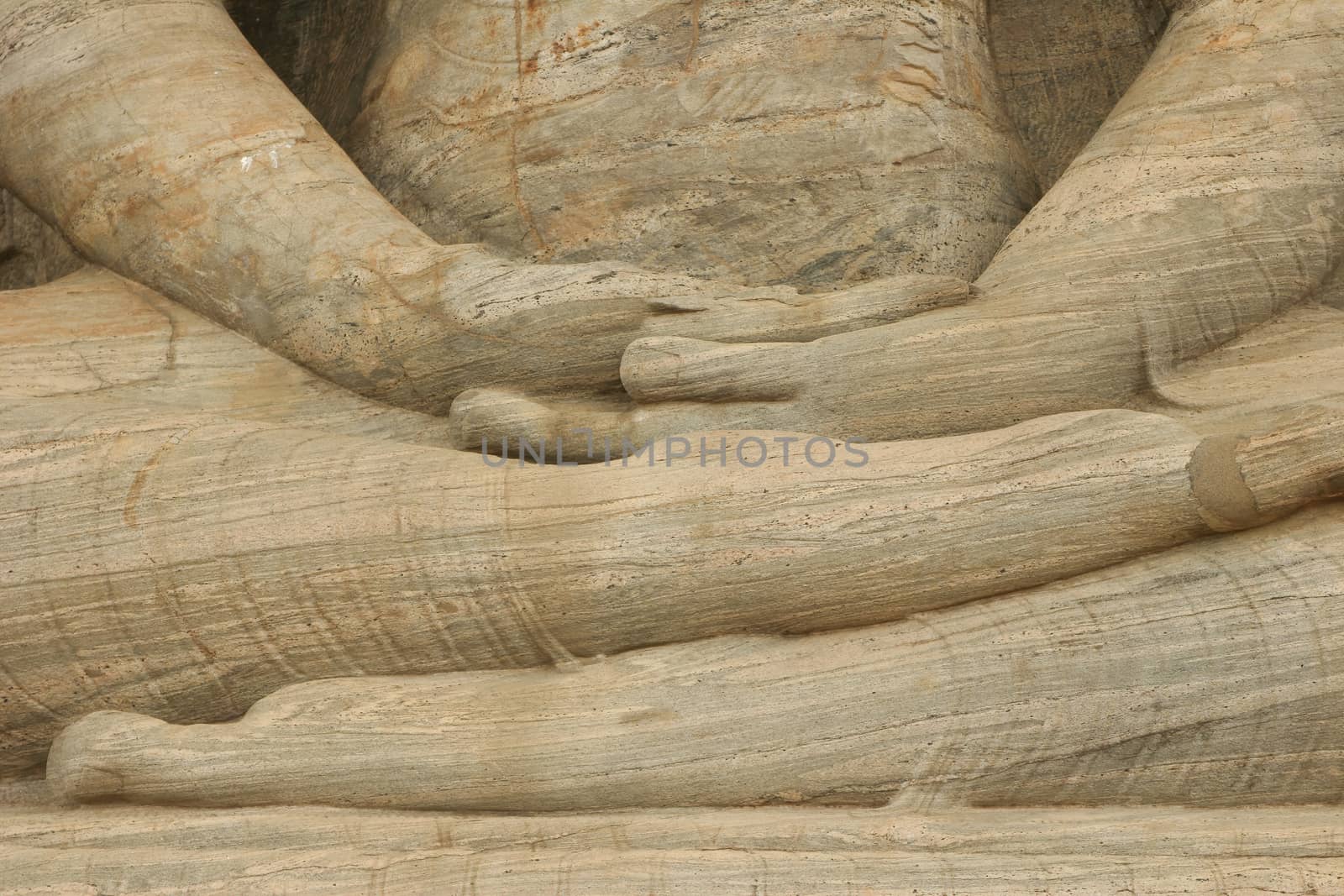 Polonnaruwa Sri Lanka Ancient ruins Statue sitting of Buddha in lotus position by kgboxford