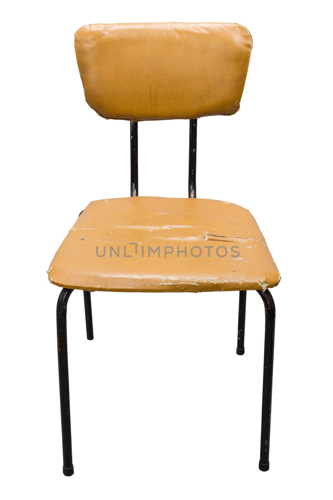 Old orange chair isolated by z1b