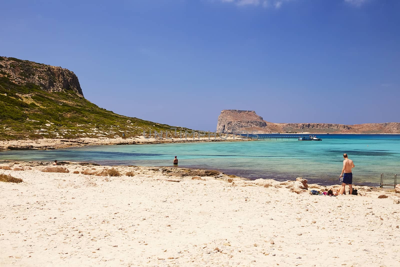 The beautiful seaview at the beach and the bay of Balos. by helga_preiman