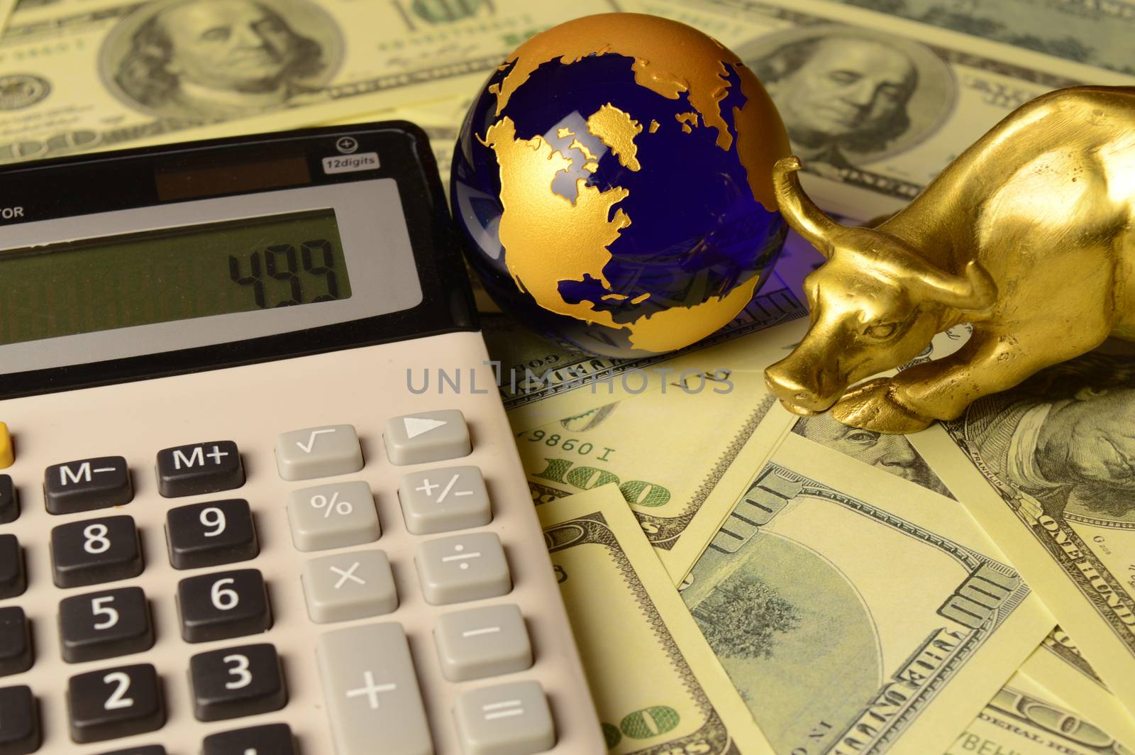 A conceptual image of global financial calculations.