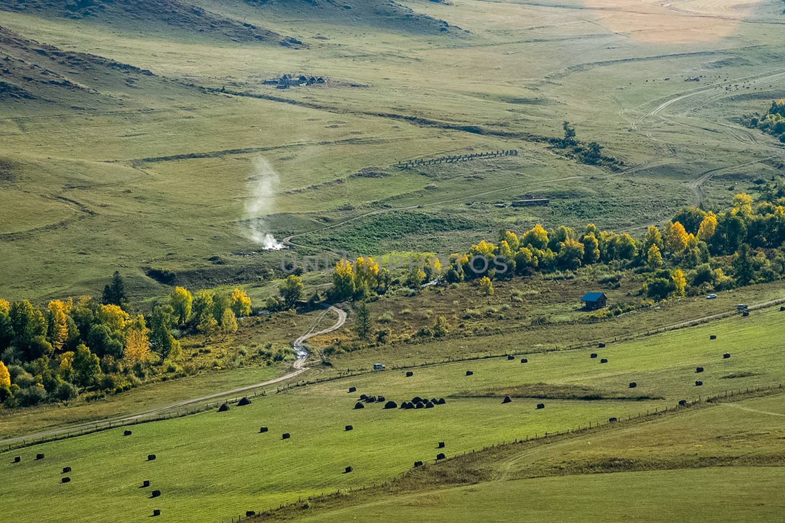 The altai mountains. The landscape of nature on the Altai mountains and in the gorges between the mountains.