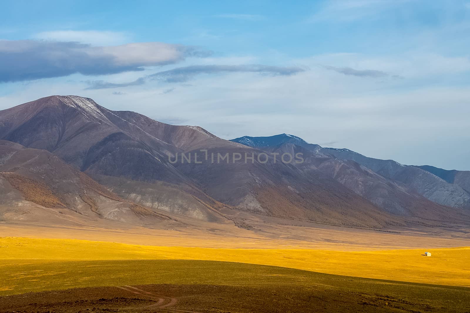 The altai mountains. The landscape of nature on the Altai mountains and in the gorges between the mountains.