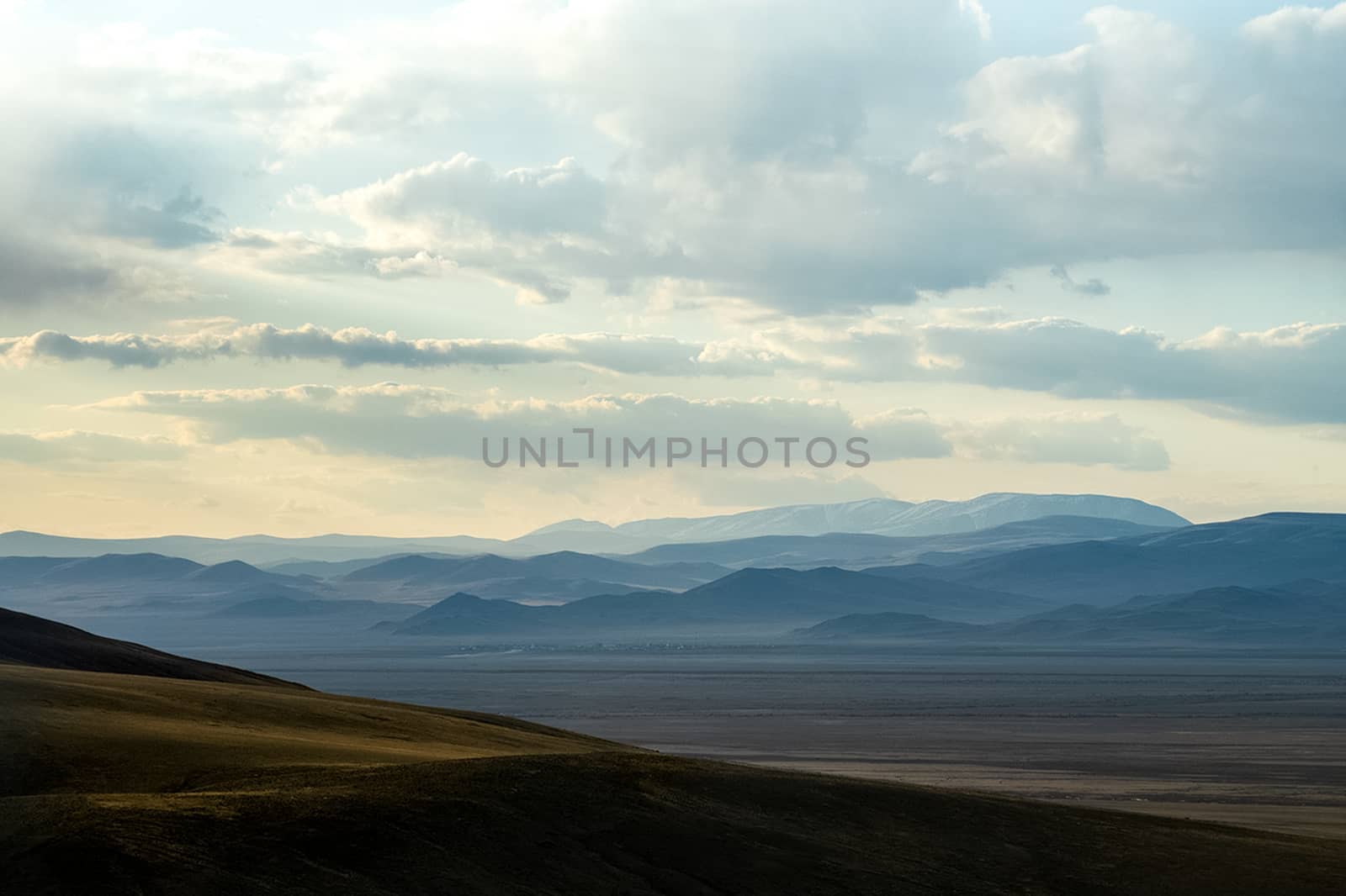 The altai mountains. The landscape of nature on the Altai mountains and in the gorges between the mountains.