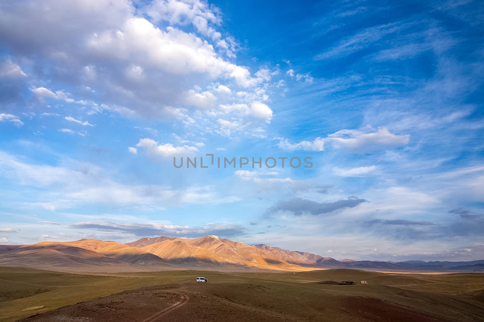 The altai mountains. The landscape of nature on the Altai mountains and in the gorges between the mountains.