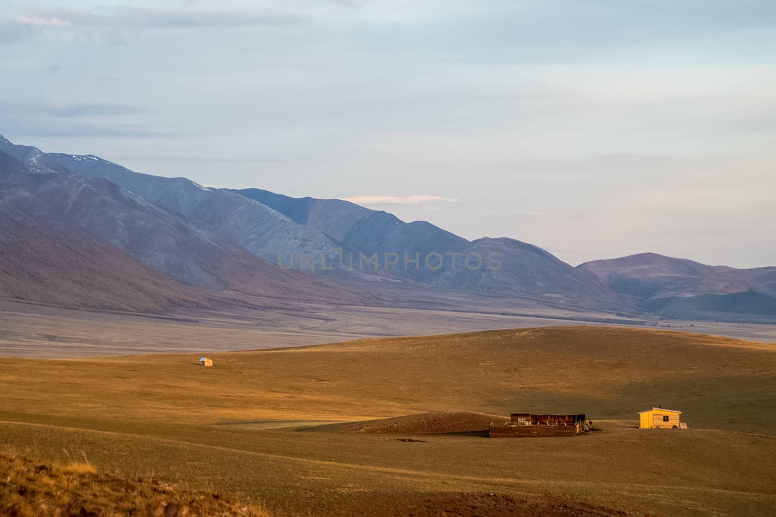 The altai mountains. The landscape of nature on the Altai mountains and in the gorges between the mountains.