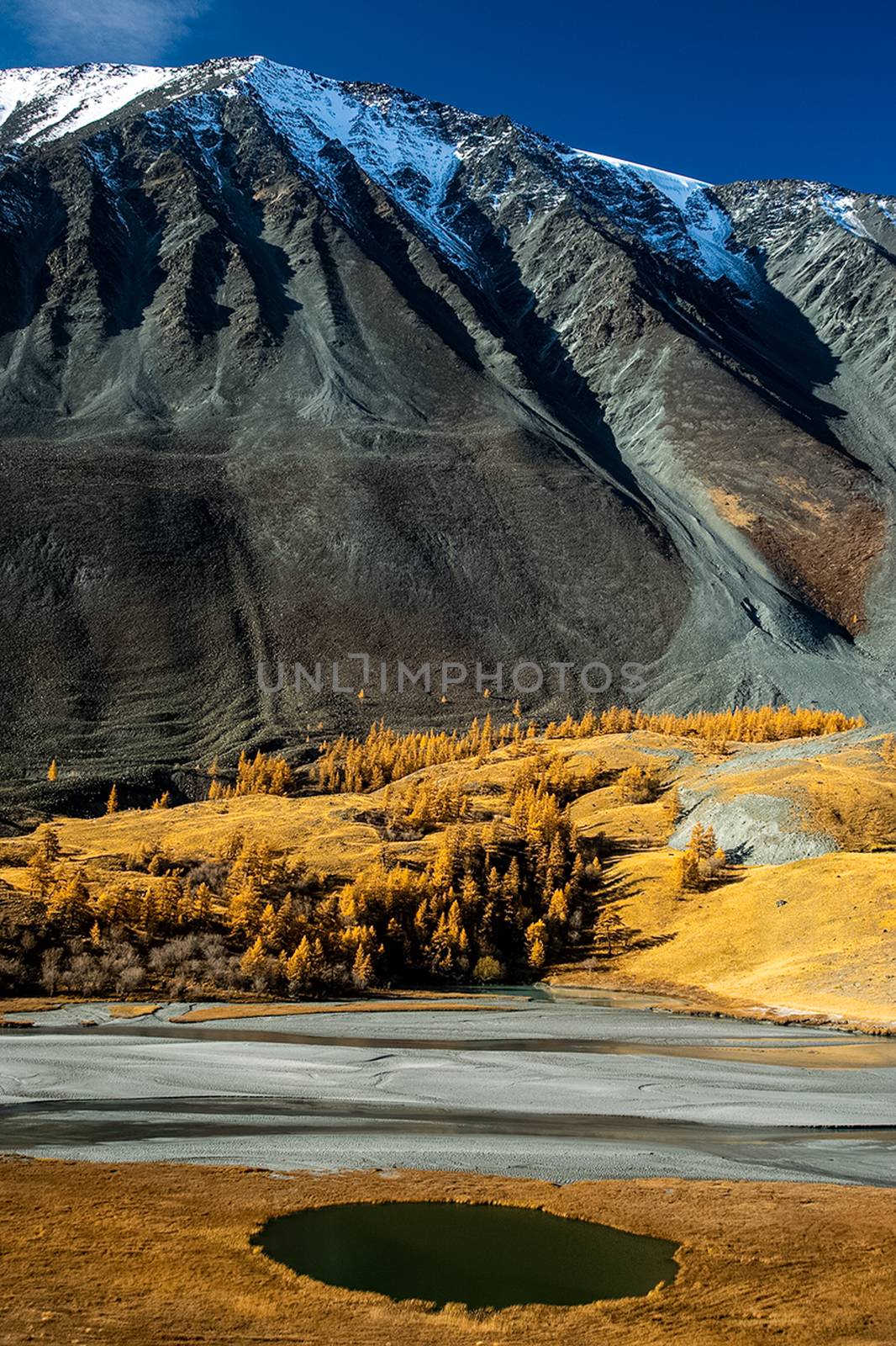 The altai mountains. landscape of nature on the Altai mountains and in the gorges between the mountains. by DePo