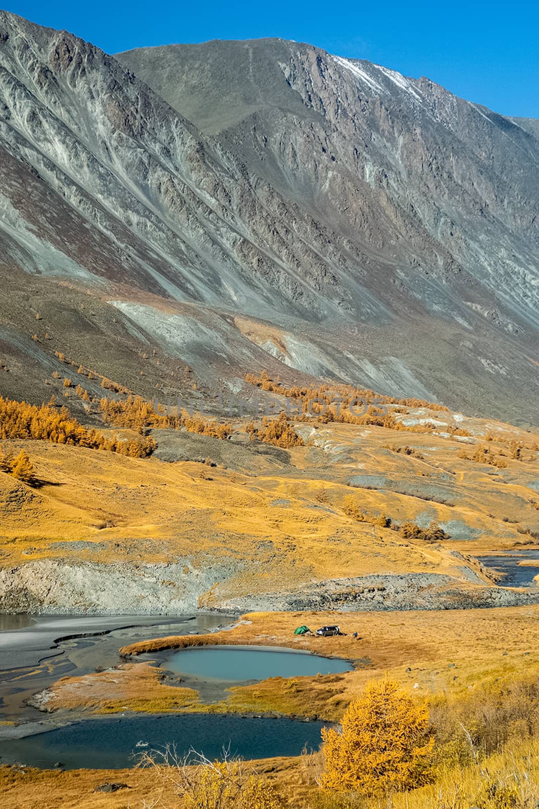 The altai mountains. landscape of nature on the Altai mountains and in the gorges between the mountains. by DePo