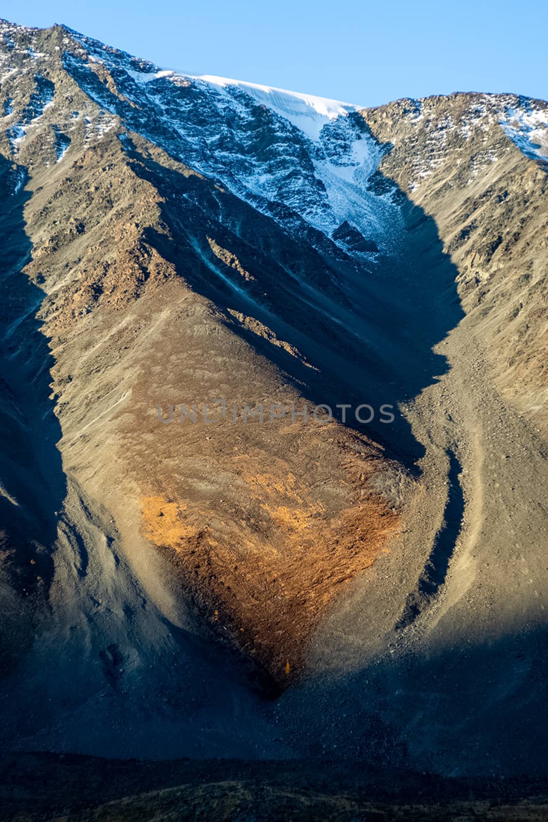 The altai mountains. The landscape of nature on the Altai mountains and in the gorges between the mountains.