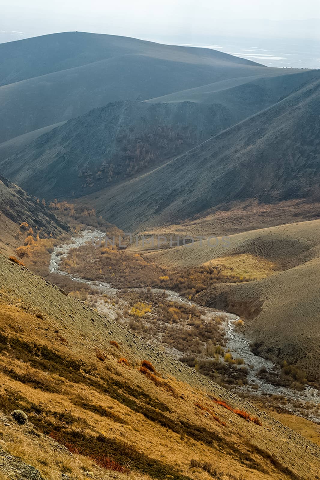 The altai mountains. landscape of nature on the Altai mountains and in the gorges between the mountains. by DePo