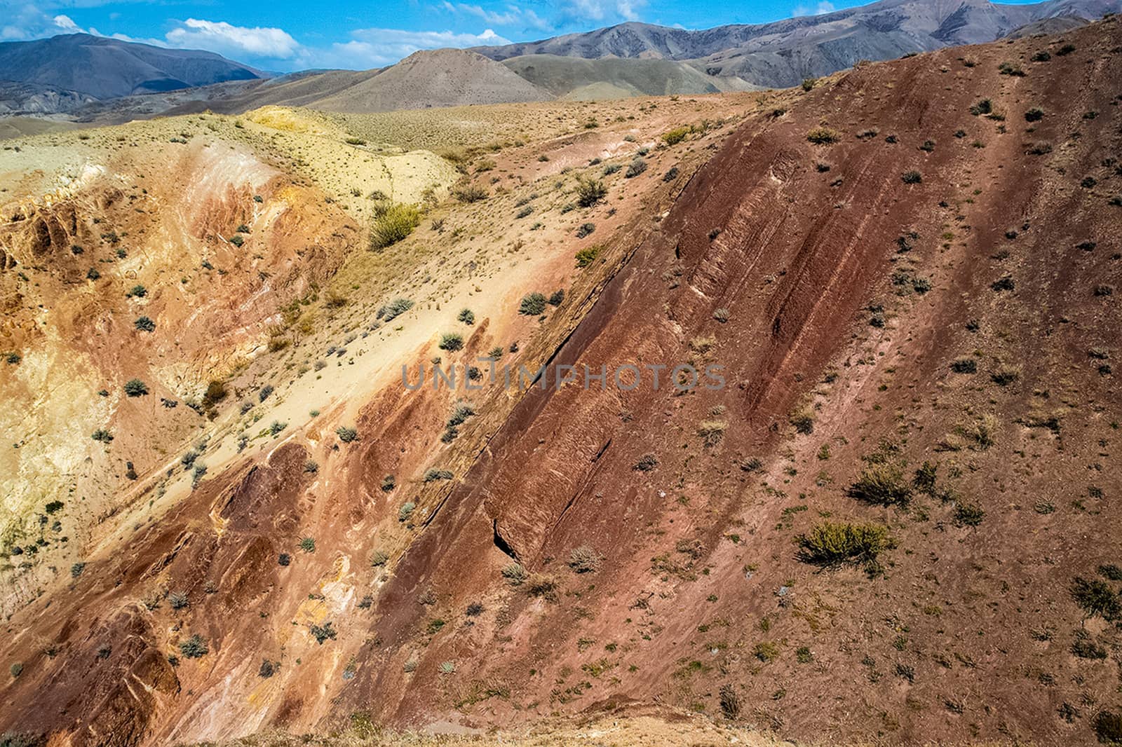 The altai mountains. The landscape of nature on the Altai mountains and in the gorges between the mountains.