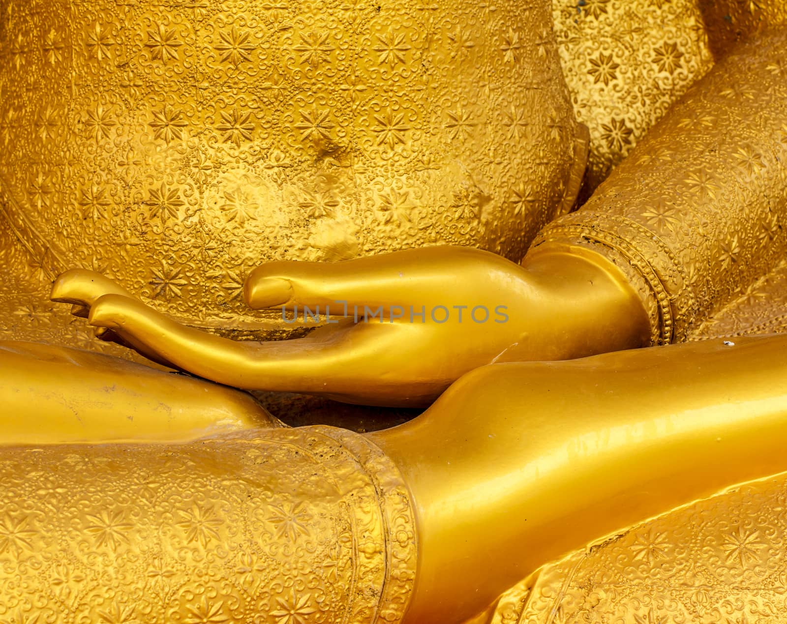 hand of buddha statue in Thailand.