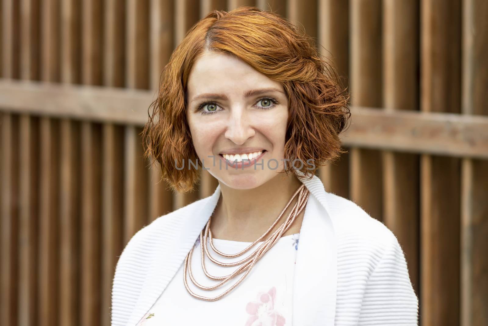 Against the background of a brown textured wooden wall.