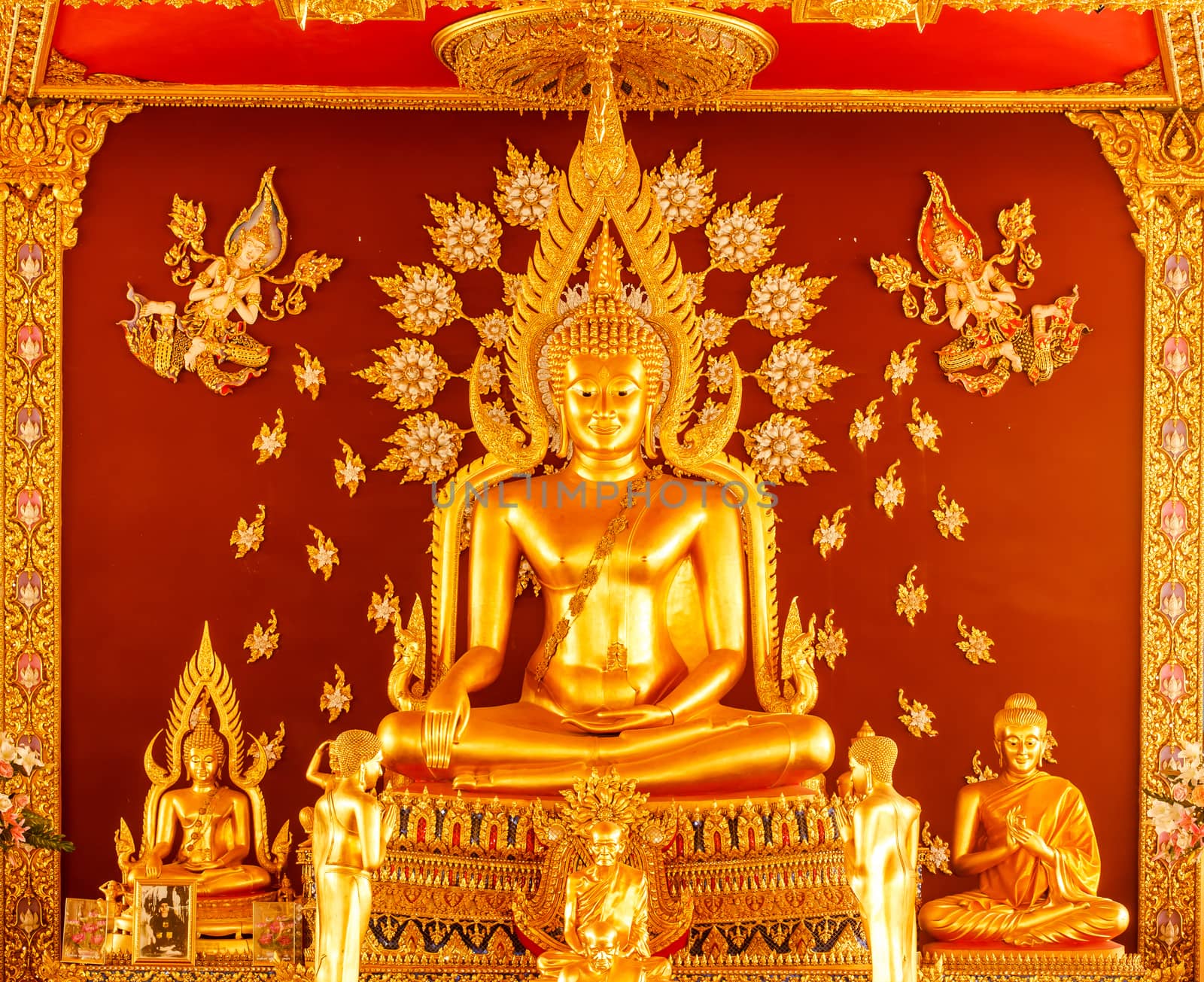 Golden Buddha temple in Thailand.